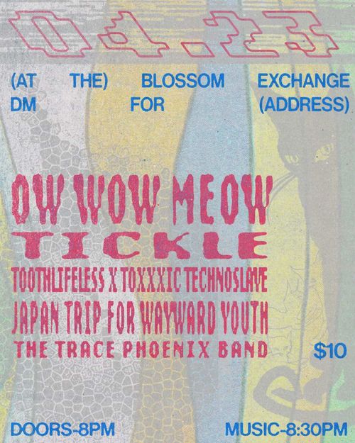 Ow Wow Meow, Tickle, Toothlifeless x Toxxxic Techoslave, Japan Trip for Wayward Youth, The Trace Phoenix Band