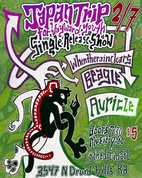 Japan Trip for Wayward Youth single release w/ whentherainclears, Beagle, & Auricle 