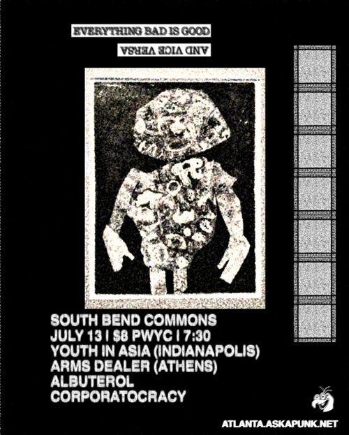 Youth In Asia (INDIANAPOLIS) + Arms Dealer (ATHENS) w/ Albuterol + Corporatocracy