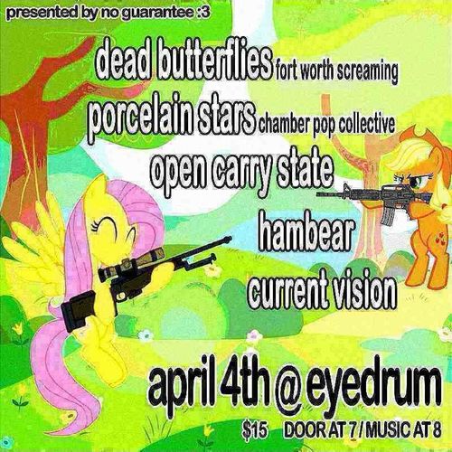 [SOLD OUT] Dead Butterflies (FT WORTH, TX) // Porcelain Stars + Open Carry State + Hambear + Current Vision