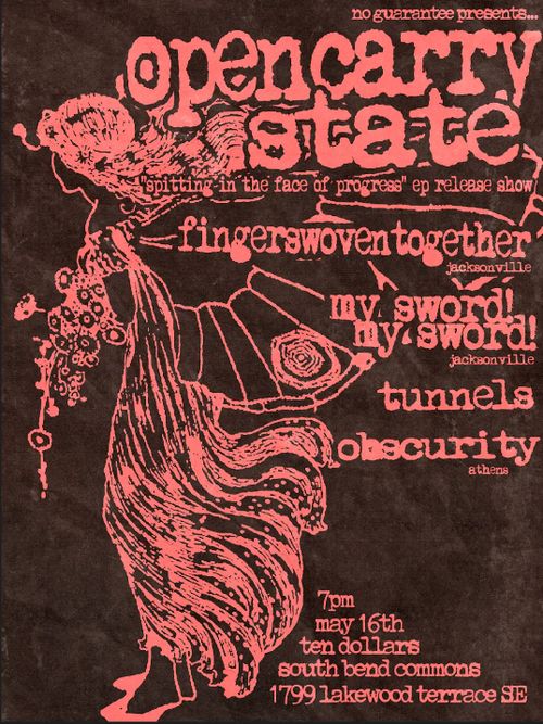 Open Carry State (release show) w/ Fingerswoventogether, My Sword! My Sword!, Tunnels and Obscurity 